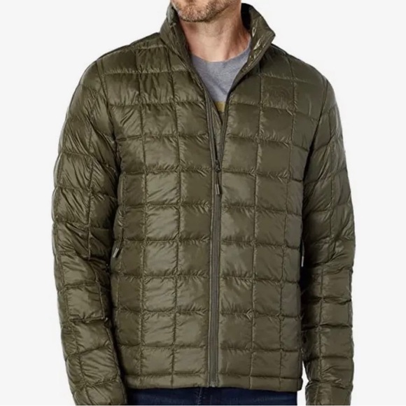 The NORTHFACE Thermoball Puffer Jacket Coat Quilted Packable Green Mens Small - Picture 1 of 12